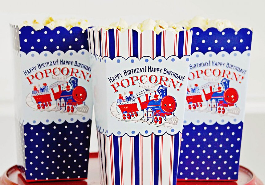 Train Popcorn Boxes