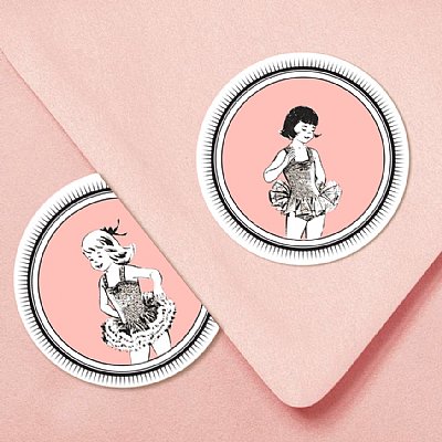 Ballerina Round Stickers