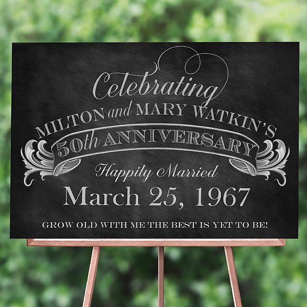 Chalkboard Anniversary Art Print