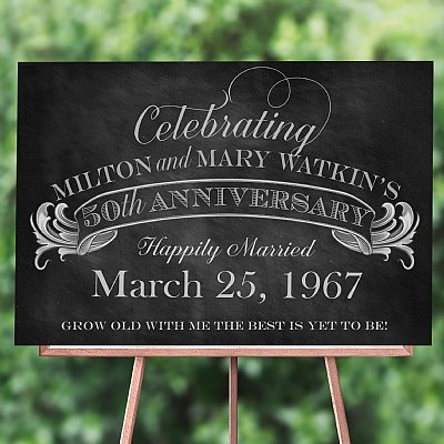 Chalkboard Anniversary Art Print