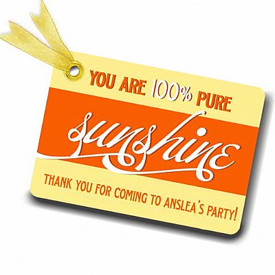 Sunshine Large Favor Tags (Orange & Yellow)