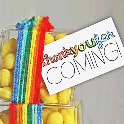 Over the Rainbow Favor Tags