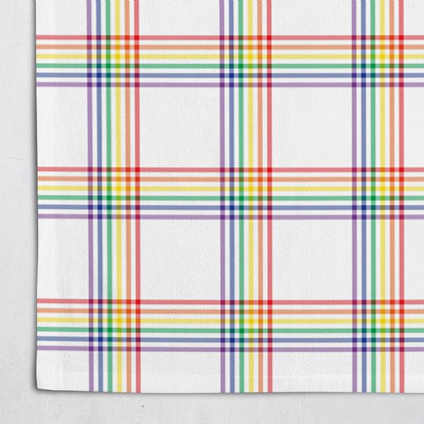 Rainbow Tartan Tablecloth