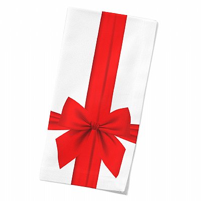 Red Bow Dinner Napkins, Set of 4 