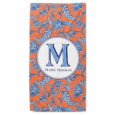 Batik Red-Orange Large Beach Towel