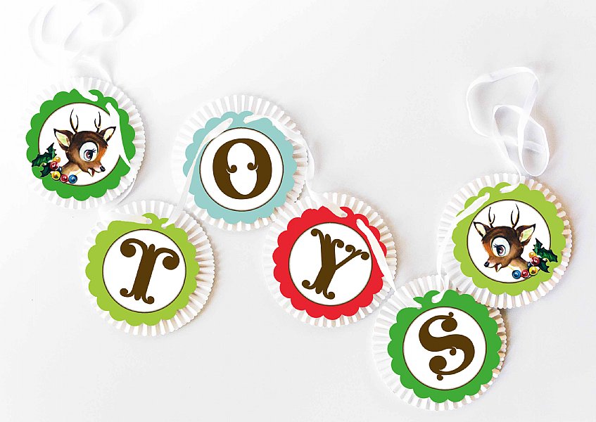 Reindeer Games Rosette Banner