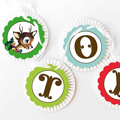 Reindeer Games Rosette Banner