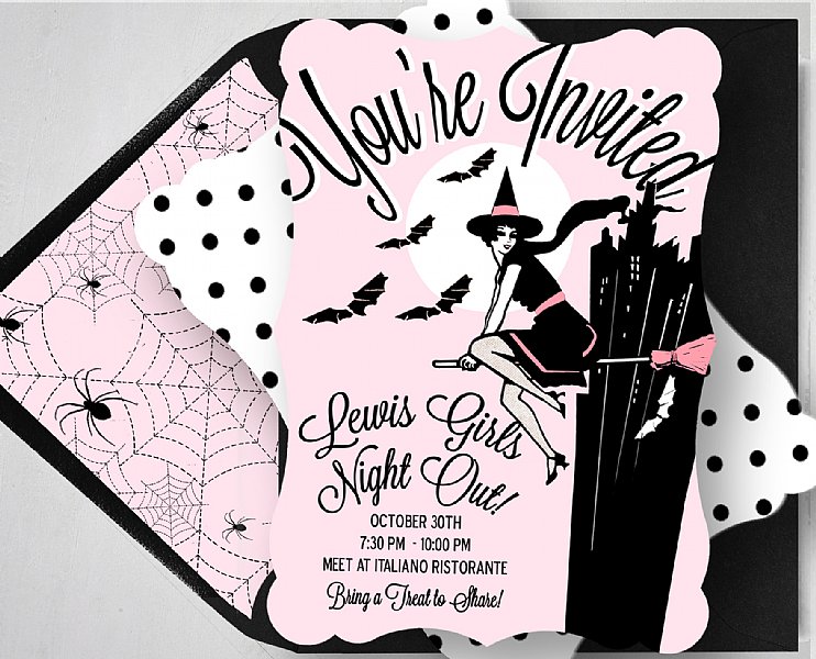 Retro Ghouls Invitation