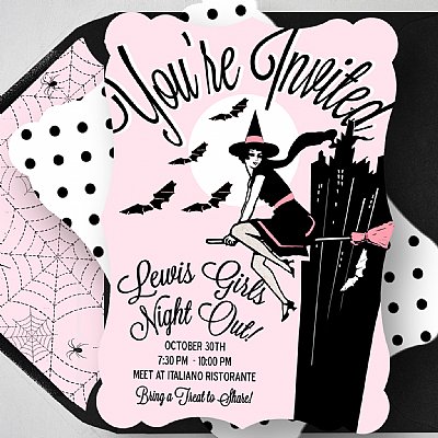 Retro Ghouls Invitation