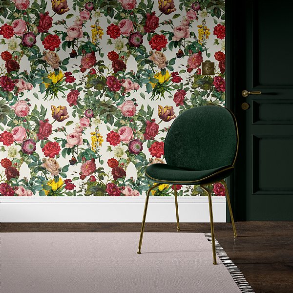 Sofia Floral Rose Wallpaper