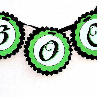 Halloween Bash Rosette Banner