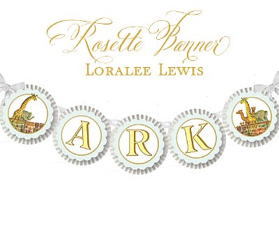 Noah's Ark Rosette Banner