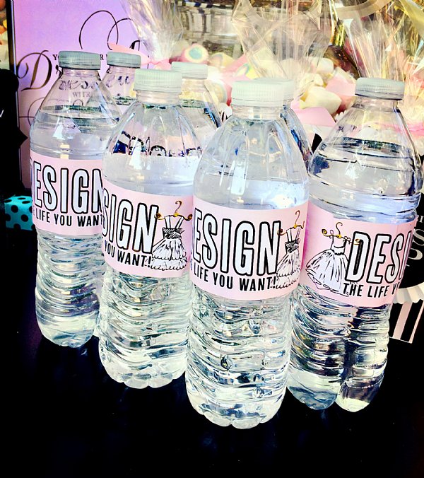 Design The Life You Want Water Bottle Labels