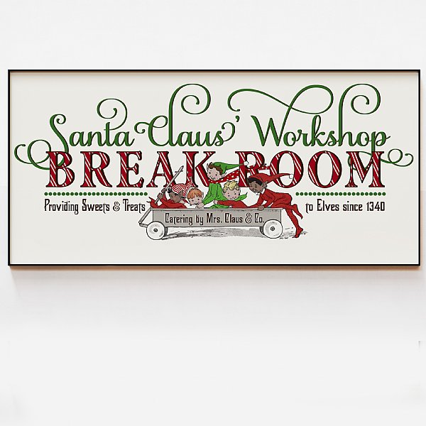 Santa's Workshop Break Room Print