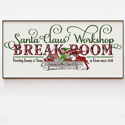 Santa's Workshop Break Room Print