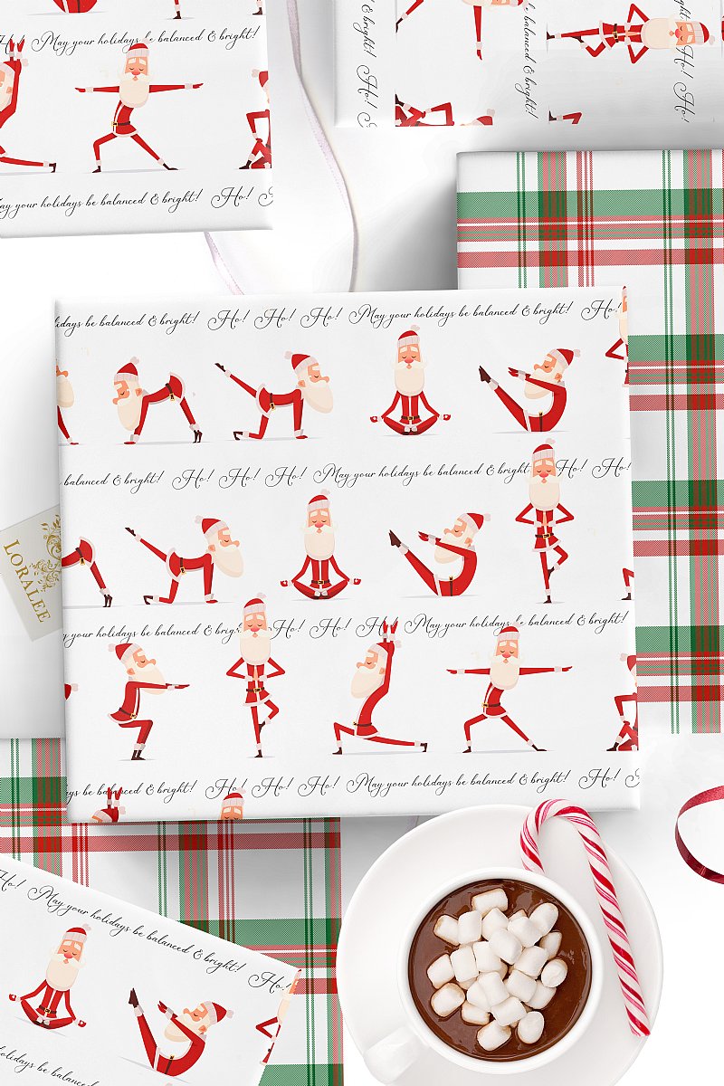 Santa Yoga Gift Wrap