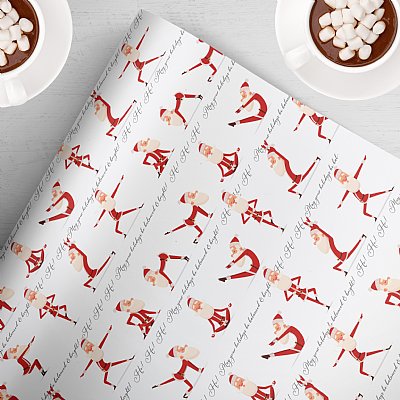 Santa Yoga Gift Wrap 