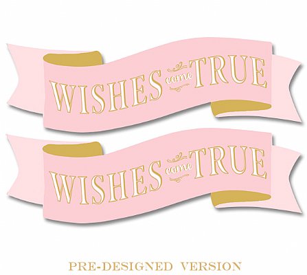 Make A Wish "Wishes Come True" Oversized Scroll Signs