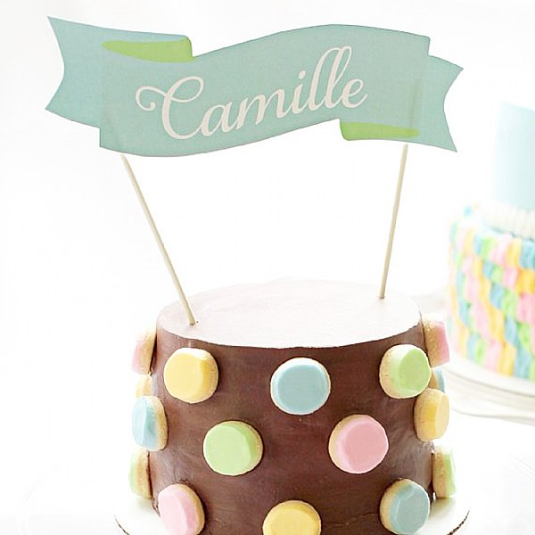 Country Club Scroll Cake Banner