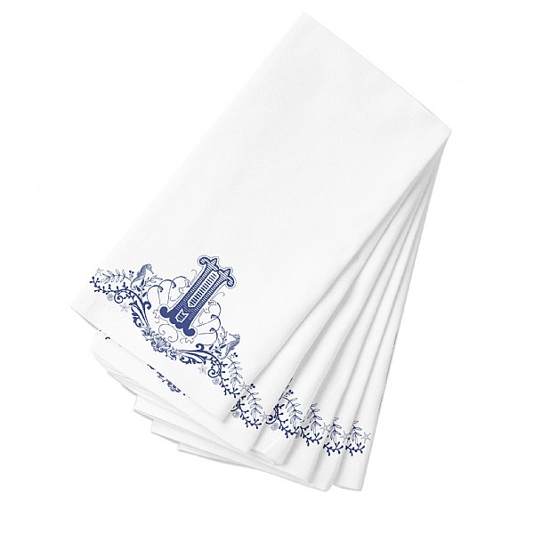 Monogrammed Seahorse Dinner Napkins, Set of 4 