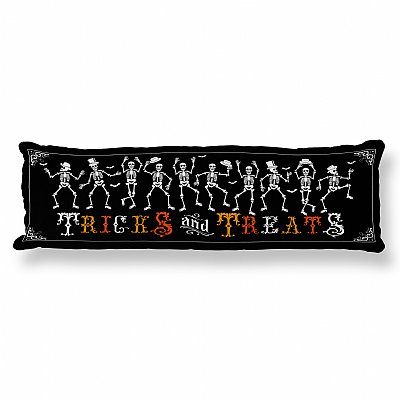 Dancing Skeletons Halloween Bolster Pillow