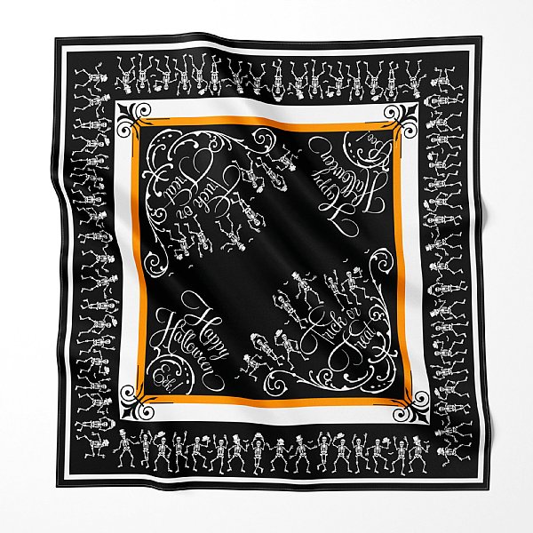 Halloween Dancing Skeleton Tablecloth