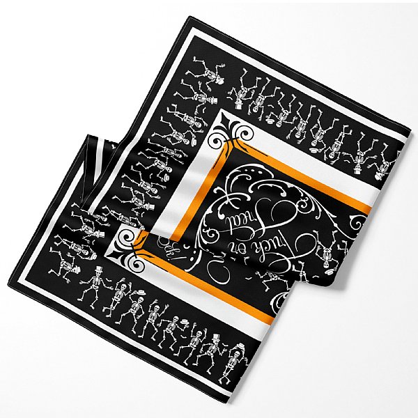 Halloween Dancing Skeleton Tablecloth