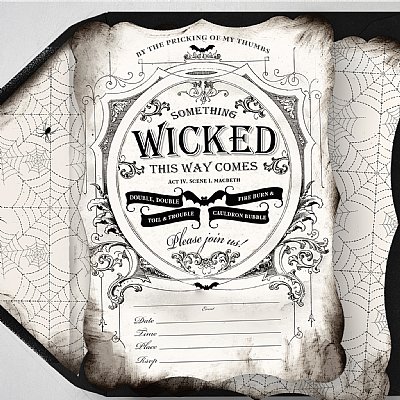 Something Wicked Fill-in-the-Blank Invitation Set