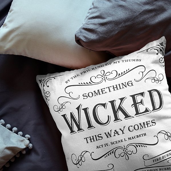Something Wicked Halloween Pillow