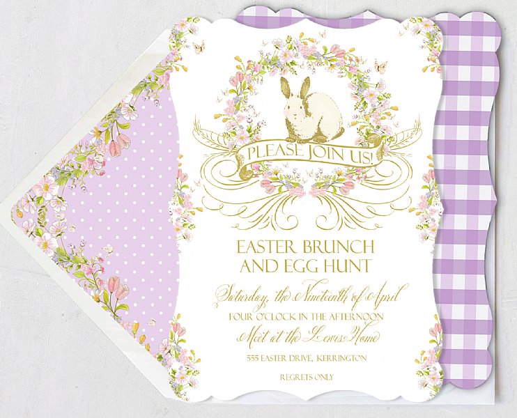 Lilac Spring Personalized Invitation Set