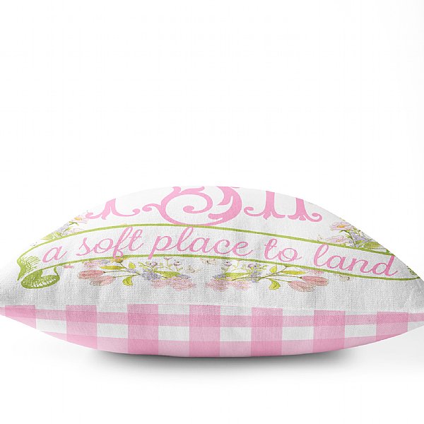 Monogram Spring Blooms Pillow