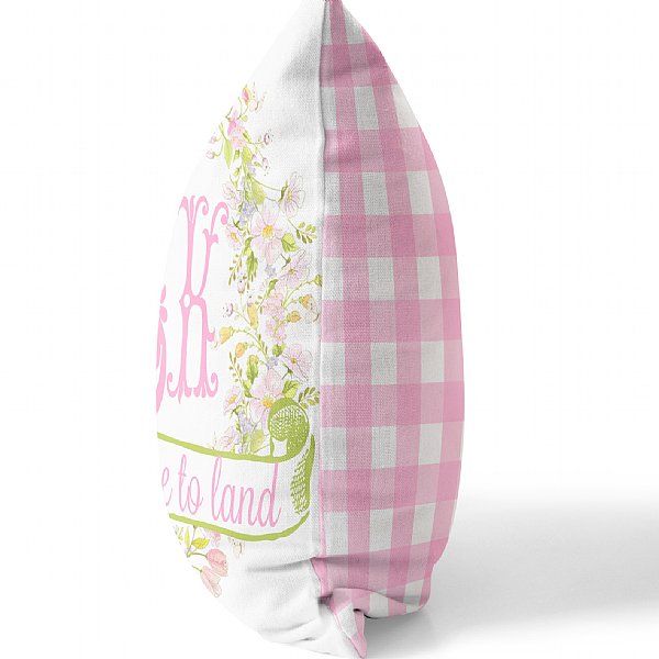 Monogram Spring Blooms Pillow