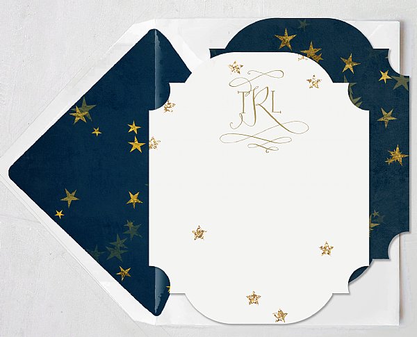 Starry Night Monogram Stationery Set