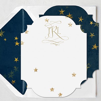 Starry Night Monogram Stationery Set