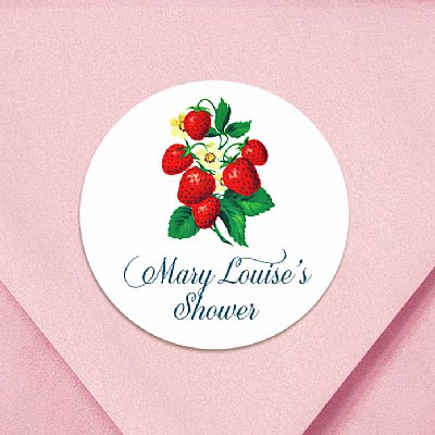 Berry Sweet Personalized Circle Stickers