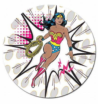 Super Girl Hero (Brown Tone) Circle Stickers