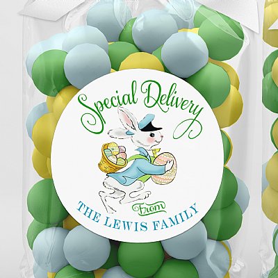 Personalized Easter Special Delivery Extra Large Stickers