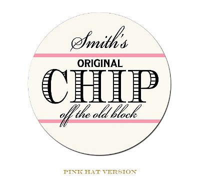 Incoming "Chip Off the Old Block" Circle Stickers