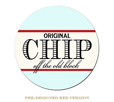 Incoming "Chip Off the Old Block" Circle Stickers