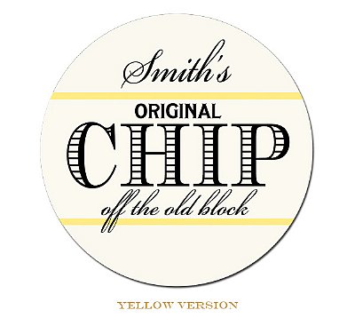 Incoming "Chip Off the Old Block" Circle Stickers
