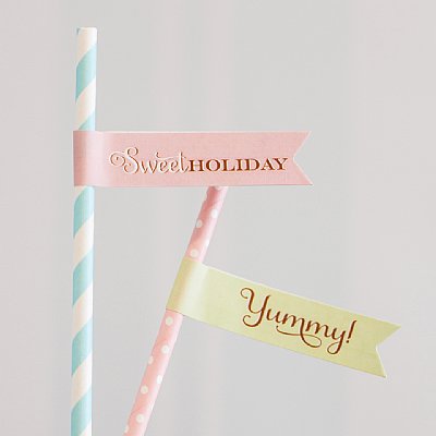 Sweet Holiday Straw and Pennant Kit