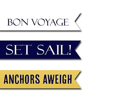 Anchors Aweigh Straw and Pennant Kit