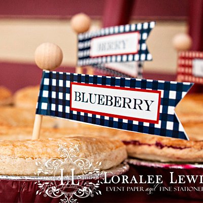 Fourth of July Buffet Sticks with Flags