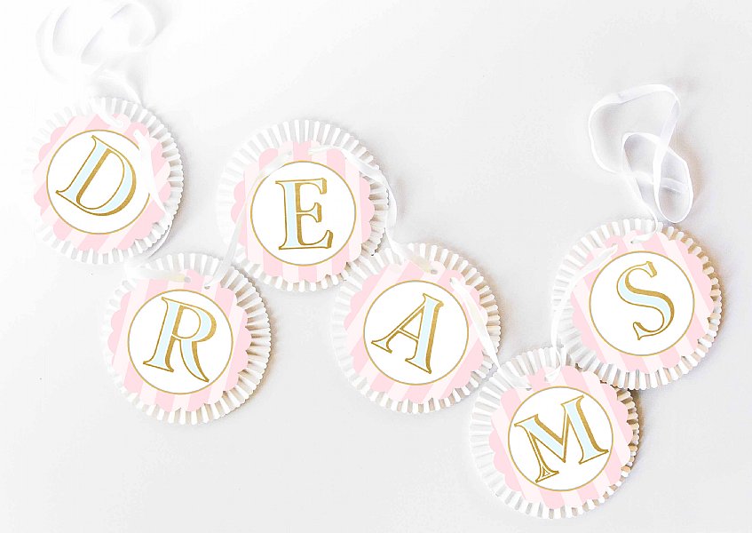 Sugar Plum Fairy Rosette Banner