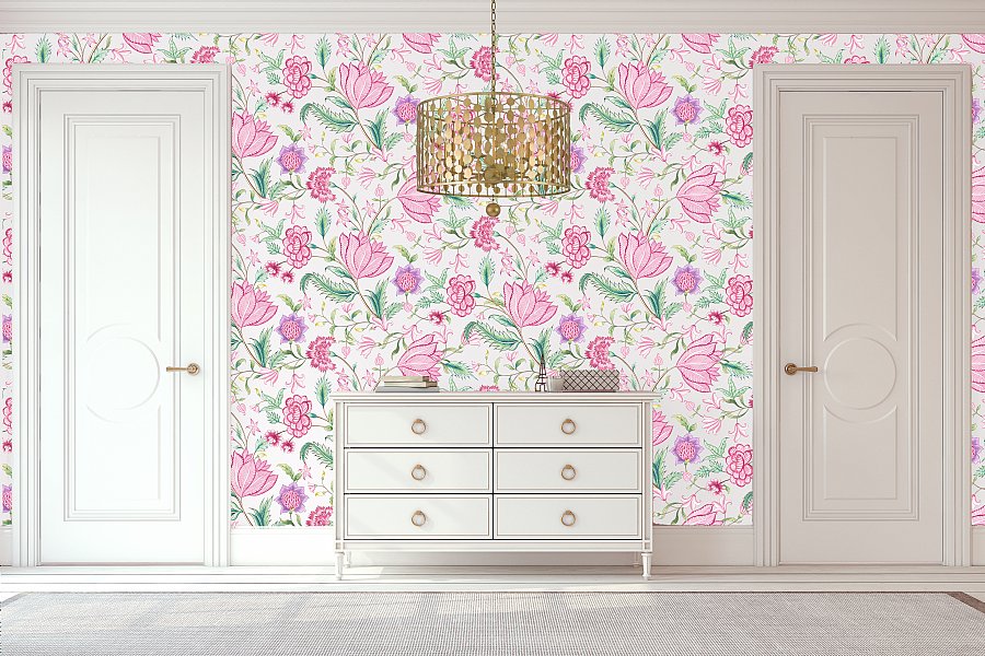 Sweet Pink Floral Wallpaper