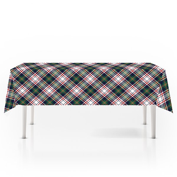 Navy Holiday Tartan Tablecloth