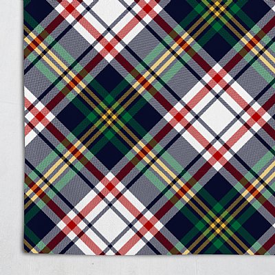 Navy Holiday Tartan Tablecloth