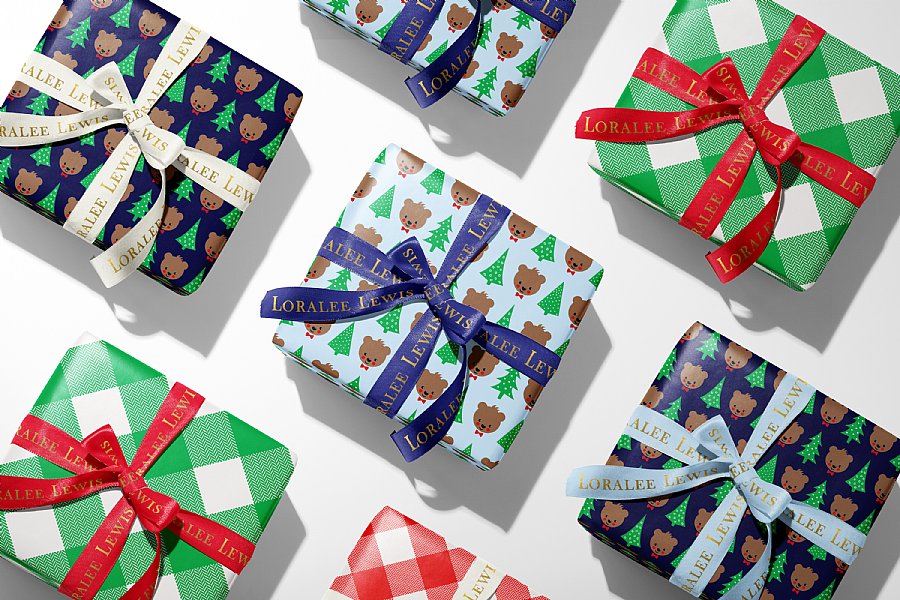 Teddy Bear Christmas Gift Wrap