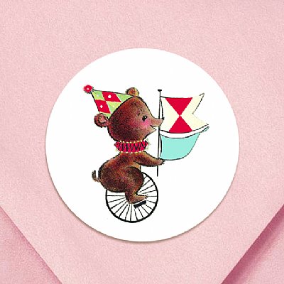 Teddy Bear Picnic Circle Stickers