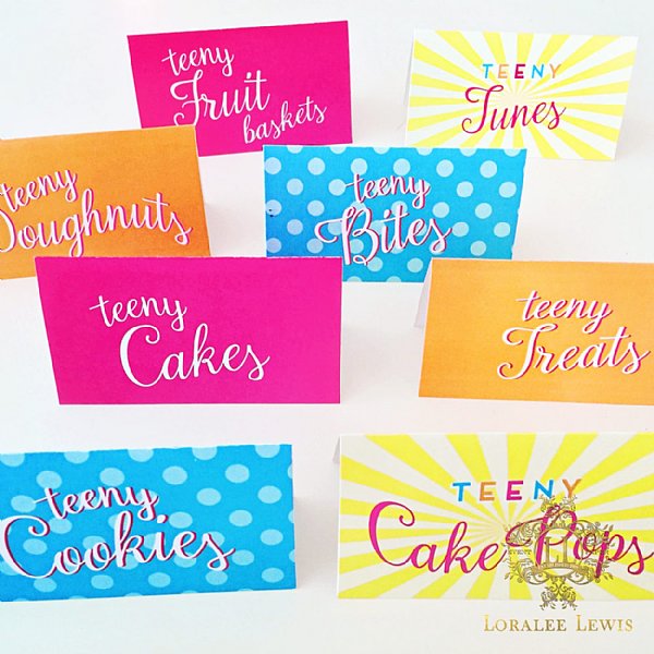 Teeny Buffet & Party Signs